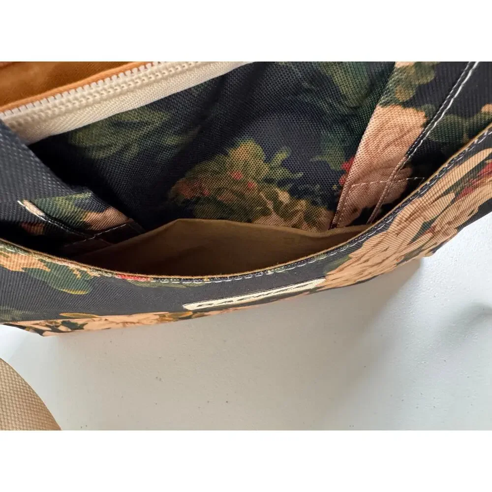 Dachee laptop bag floral canvas pockets thin lightweight padded handles & strap